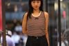  Áo tanktop kẻ đỏ đen 