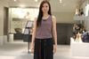  Áo tanktop kẻ đỏ đen 