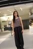  Áo tanktop kẻ đỏ đen 