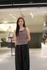 Áo tanktop kẻ đỏ đen 