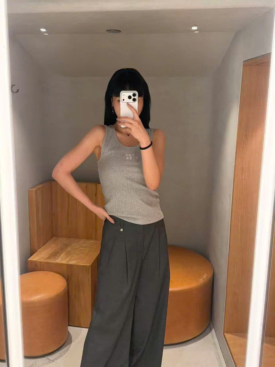  Quần vải xám mã 0406 