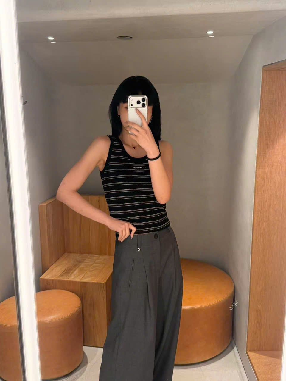  Quần vải xám mã 0406 