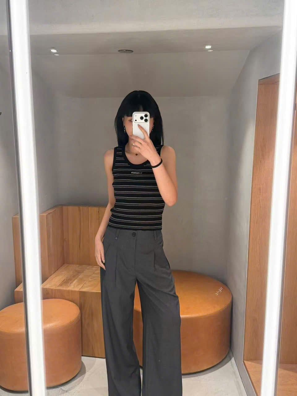  Quần vải xám mã 0406 