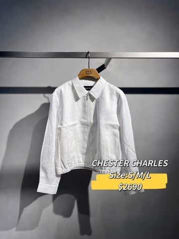  Áo kéo khóa Line trắng chun gấu 