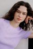  Áo ngắn tay tím pastel 