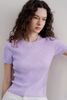  Áo ngắn tay tím pastel 