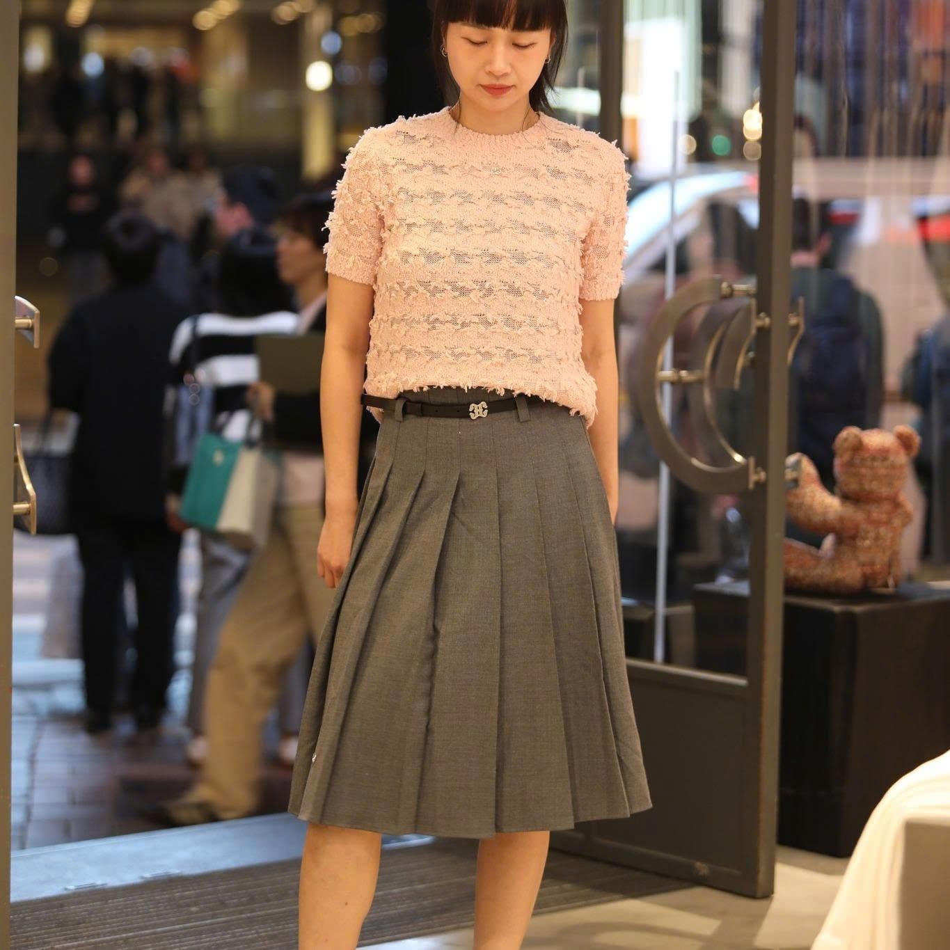  Áo hồng xù ngắn tay 