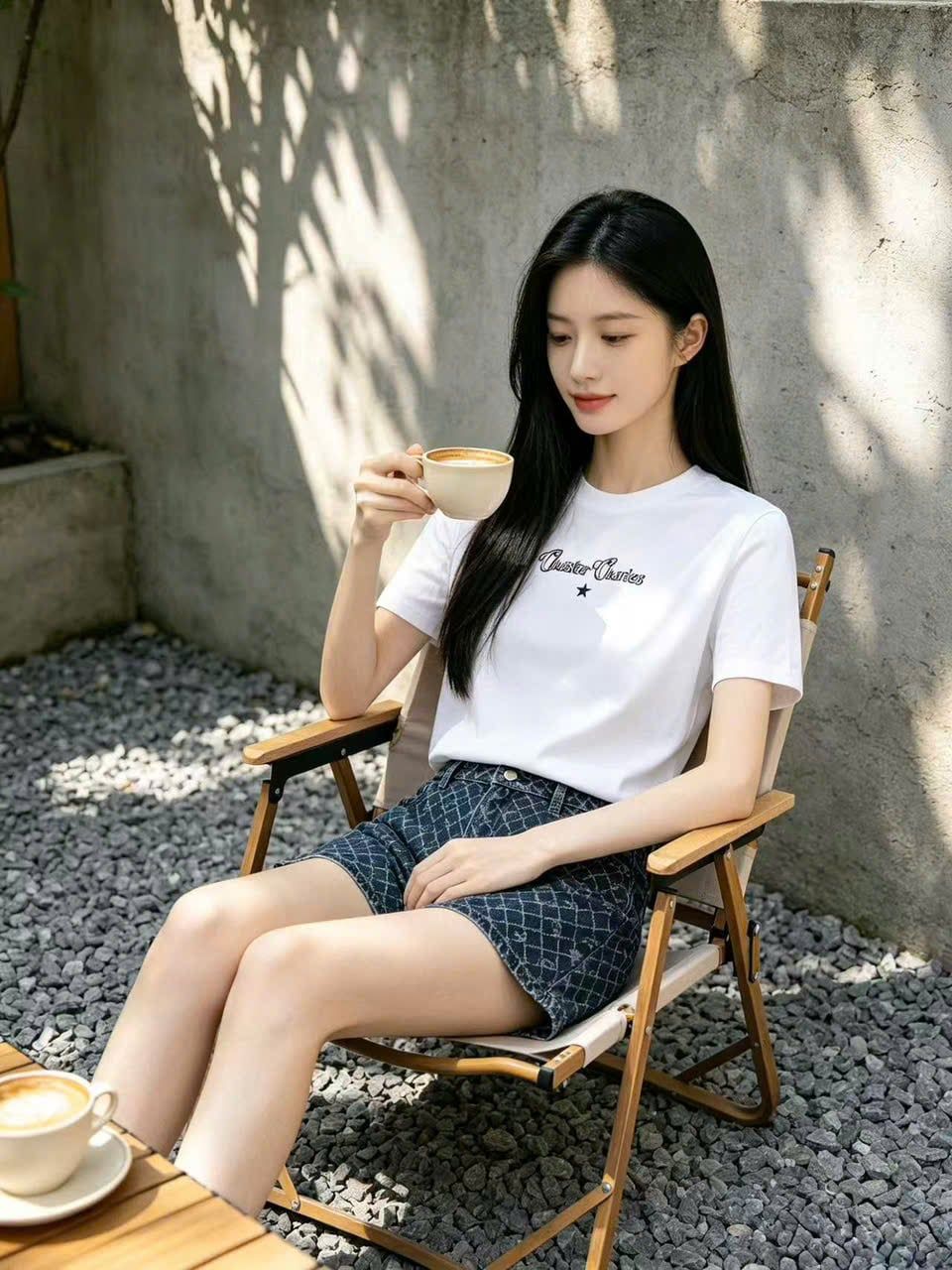  Quần sóc  Jean xanh full logo gấu 