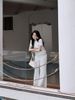  Áo CDG trắng ngắn tay 4 túi V 