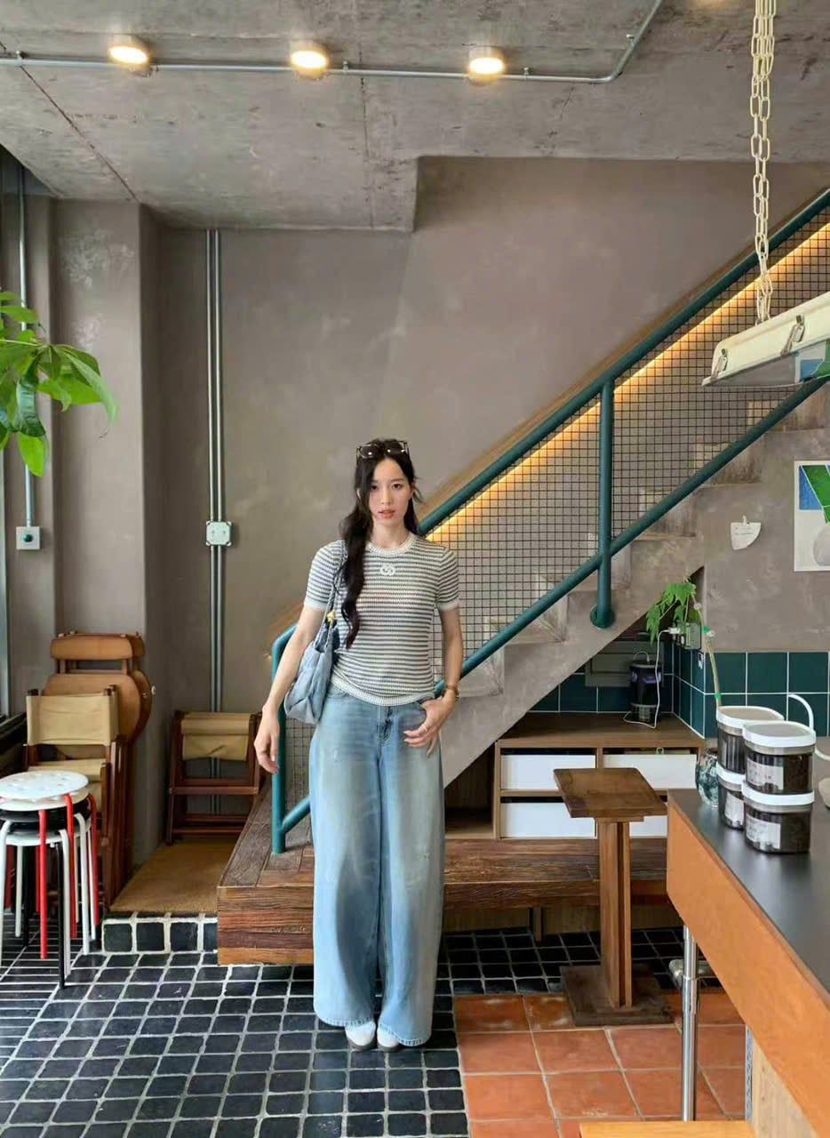  Áo kẻ Zích Zắc trắng đen 