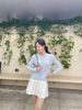  Áo CDG xanh Monogram cổ tròn 