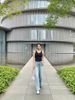  Áo tank top tăm đen bo viền, logo xequin 