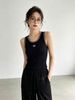  Áo tank top tăm đen bo viền, logo xequin 