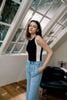  Áo tanktop Đen viền trắng đính sao 