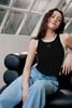  Áo tanktop Đen viền trắng đính sao 