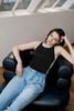  Áo tanktop Đen viền trắng đính sao 
