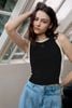  Áo tanktop Đen viền trắng đính sao 