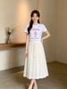  Áo T-shirt Trắng in hình ly kem chữ đỏ 