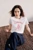  Áo T-shirt Trắng in hình ly kem chữ đỏ 