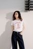  Áo T-shirt Trắng in hình ly kem chữ đỏ 