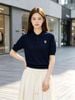 Áo polo xanh navy logo huy hiệu 