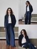  Bộ Áo sơ mi và quần vải cạp chun - Navy chữ CC trắng set 
