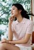  Áo Polo hồng pastel dệt kim 