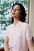  Áo Polo hồng pastel dệt kim 