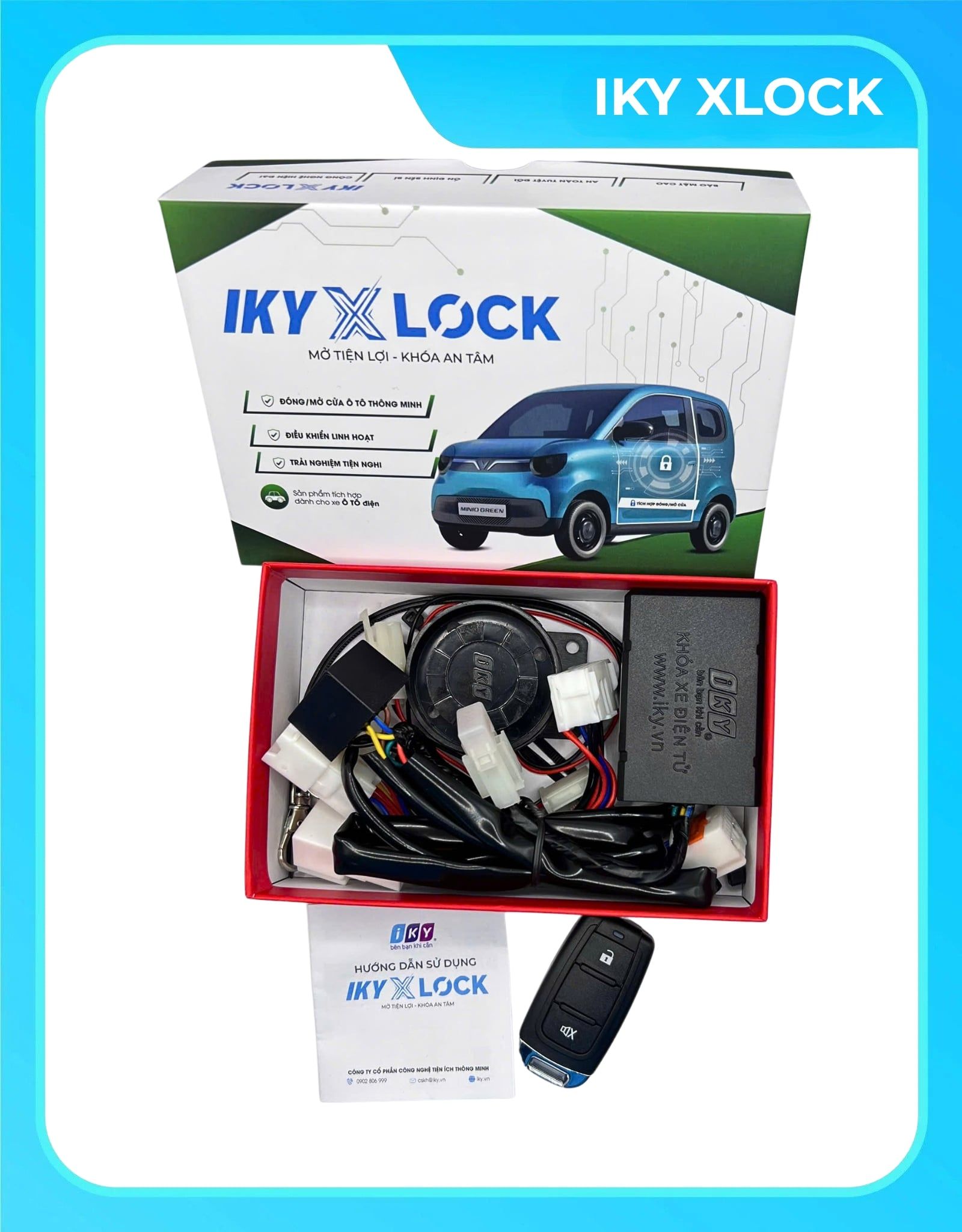  IKY XLOCK - Module Khoá/Mở Cửa Thông Minh VF2/Minio Green 