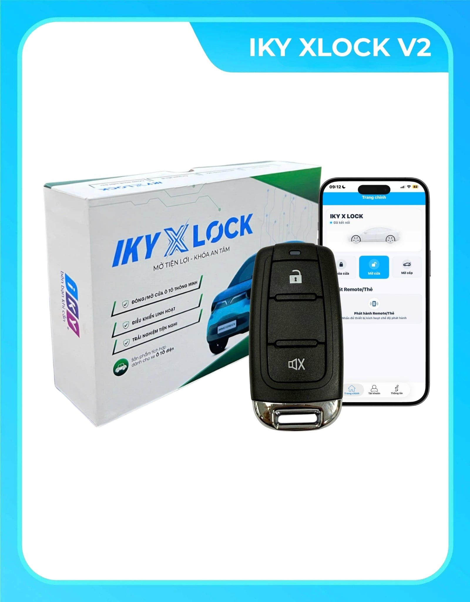  IKY XLOCK - Module Khoá/Mở Cửa Thông Minh VF2/Minio Green 