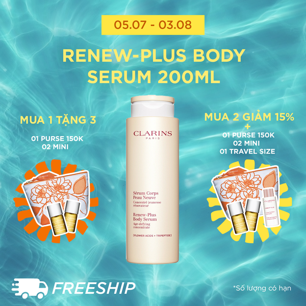 Dưỡng Thể Toàn Thân Clarins Trẻ Hóa Làn Da 200ml Renew-Plus Body Serum