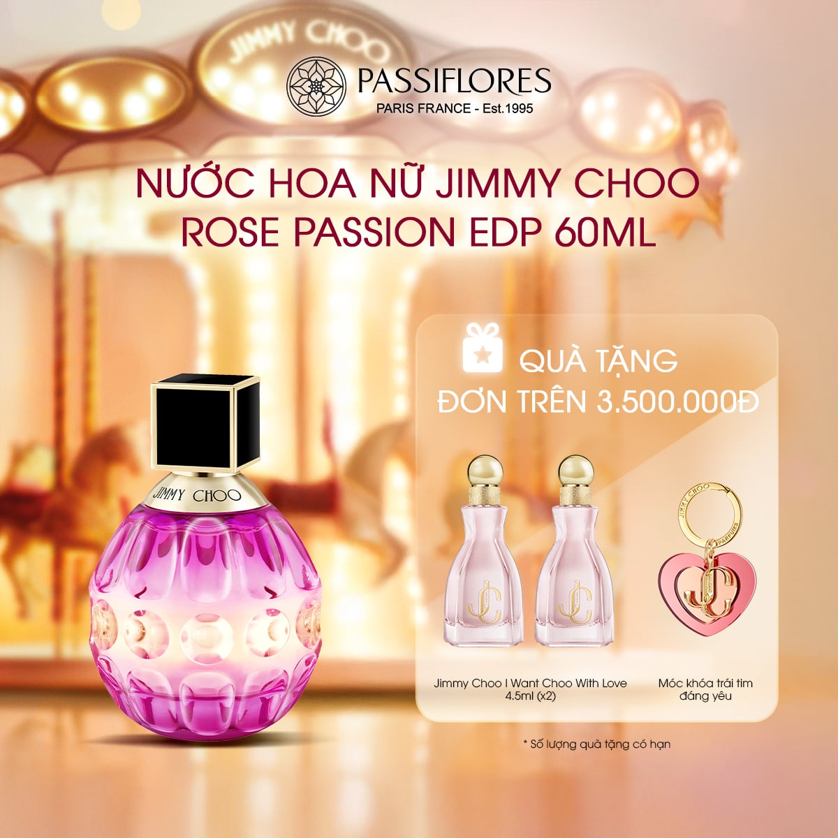 Nước hoa nữ Jimmy Choo Rose Passion EDP 60ml