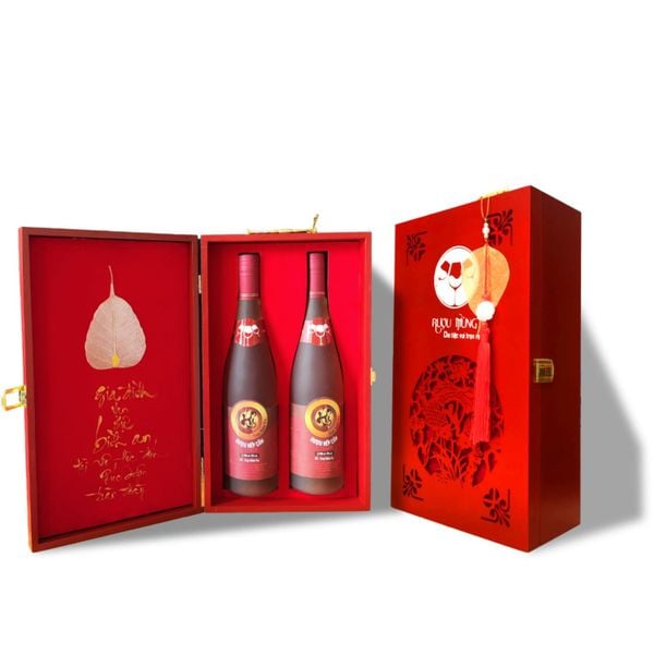 Hộp quà Cặp Rượu HỶ – Tròn Đầy