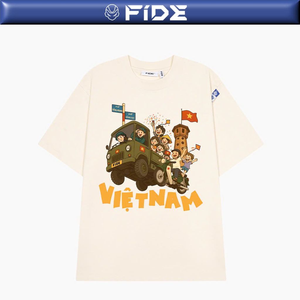 Áo thun FIDE Việt Nam phông unisex form rộng local brand nam nữ cổ tròn oversize - AT198