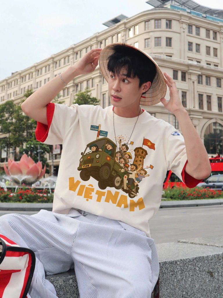 Áo thun FIDE Việt Nam phông unisex form rộng local brand nam nữ cổ tròn oversize - AT198