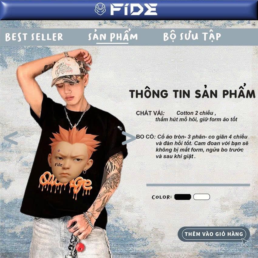 Áo thun FIDE Rapper phông unisex form rộng local brand nam nữ cổ tròn oversize - AT199