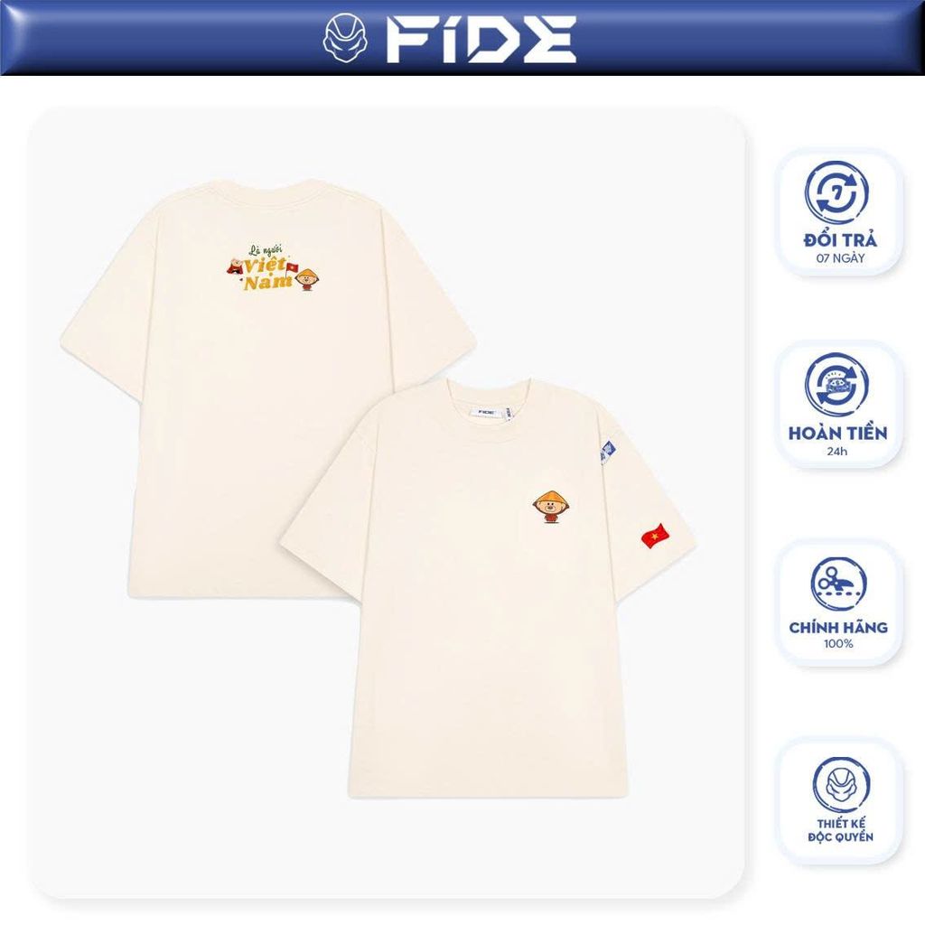Áo thun FIDE Việt Nam phông unisex form rộng local brand nam nữ cổ tròn oversize - AT201