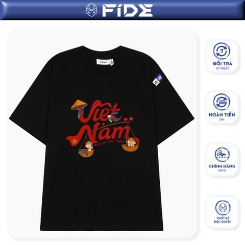 Áo thun FIDE Việt Nam phông unisex form rộng local brand nam nữ cổ tròn oversize - AT202
