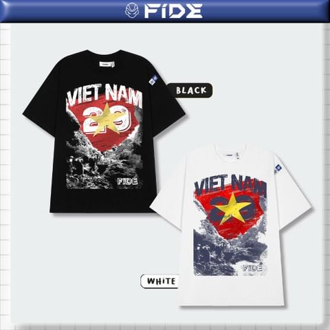 Áo thun FIDE Việt Nam phông unisex form rộng local brand nam nữ cổ tròn oversize - AT200