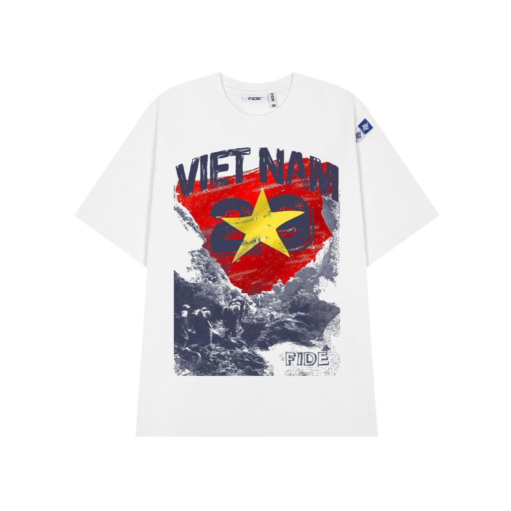 Áo thun FIDE Việt Nam phông unisex form rộng local brand nam nữ cổ tròn oversize - AT200