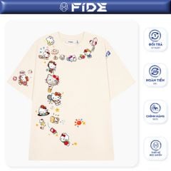 Áo thun FIDE Hello Kitty phông unisex form rộng local brand nam nữ cổ tròn oversize - AT203