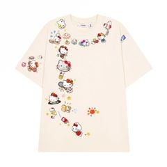 Áo thun FIDE Hello Kitty phông unisex form rộng local brand nam nữ cổ tròn oversize - AT203