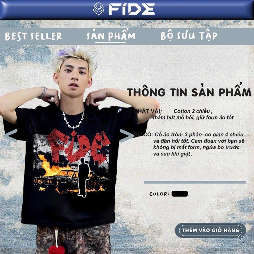 Áo thun FIDE BOXY phông boxy form rộng local brand nam nữ cổ tròn oversize - AT204