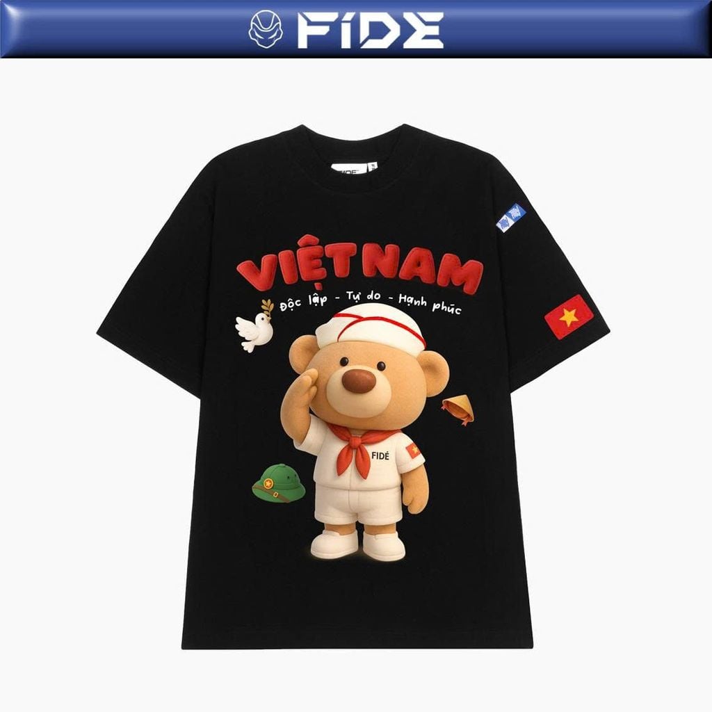 Áo thun FIDE Việt Nam phông unisex form rộng local brand nam nữ cổ tròn oversize - AT205