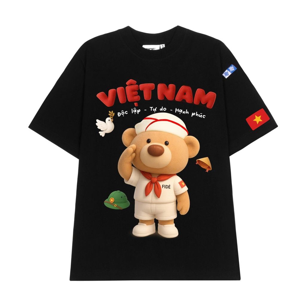 Áo thun FIDE Việt Nam phông unisex form rộng local brand nam nữ cổ tròn oversize - AT205