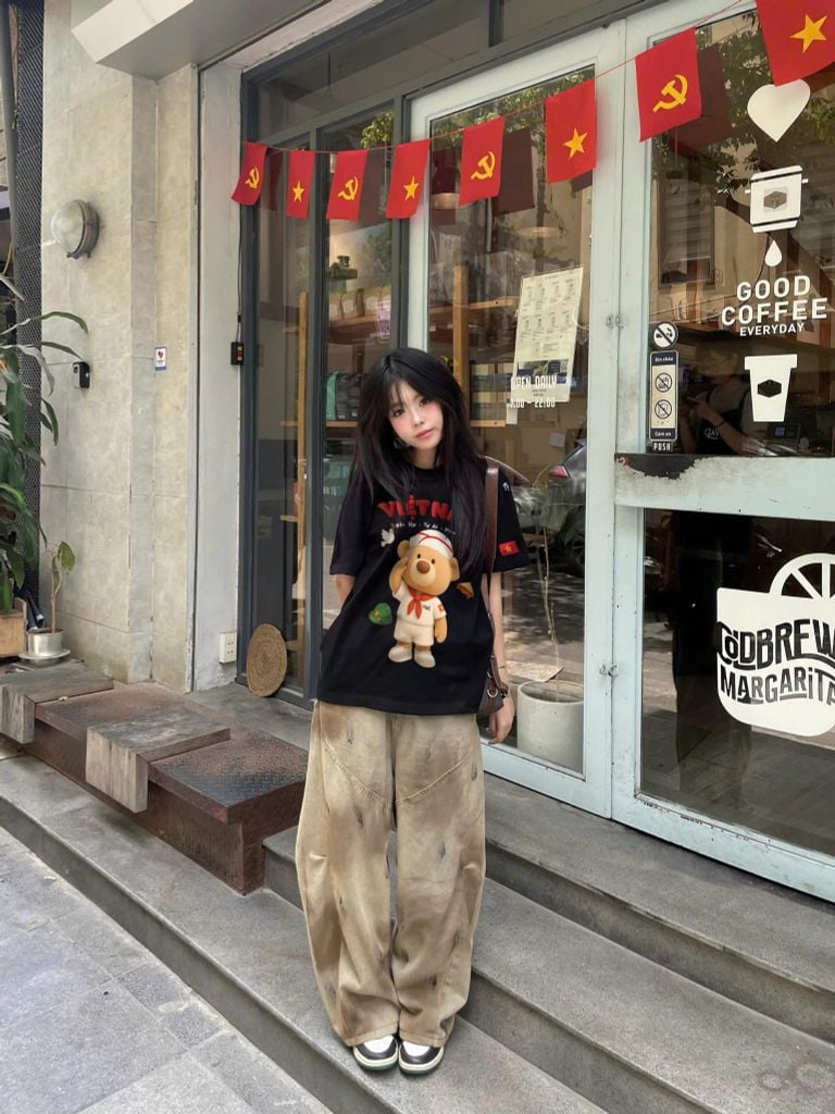 Áo thun FIDE Việt Nam phông unisex form rộng local brand nam nữ cổ tròn oversize - AT205