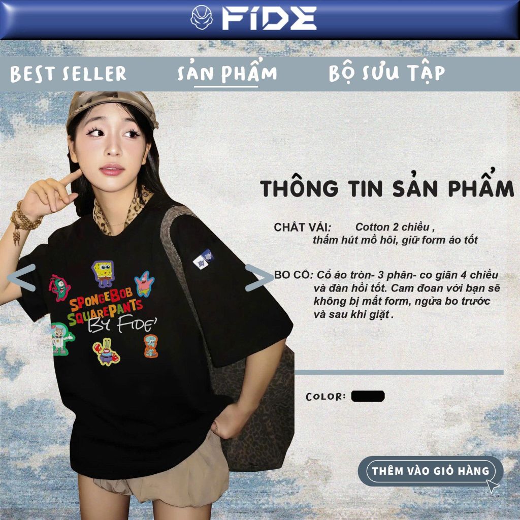Áo thun FIDE Bọt Biển unisex form rộng local brand nam nữ cổ tròn oversize - AT206