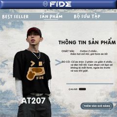 Áo thun FIDE Teddy phông unisex form rộng local brand nam nữ cổ tròn oversize - AT207