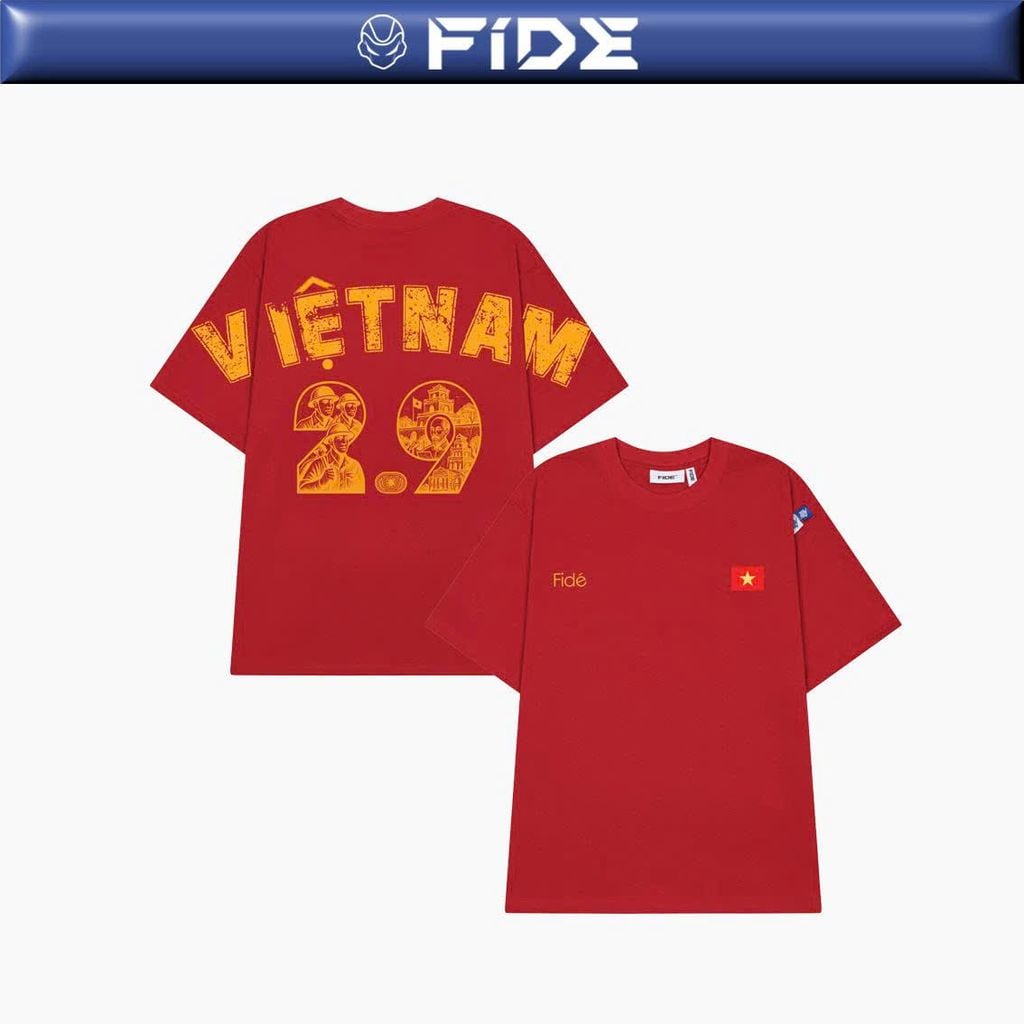 Áo thun FIDE Việt Nam phông unisex form rộng local brand nam nữ cổ tròn oversize - AT209