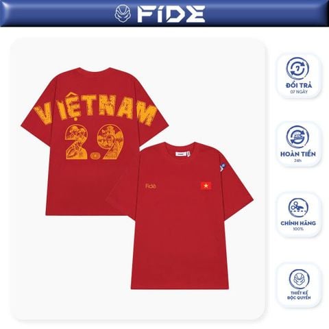 Áo thun FIDE Việt Nam phông unisex form rộng local brand nam nữ cổ tròn oversize - AT209